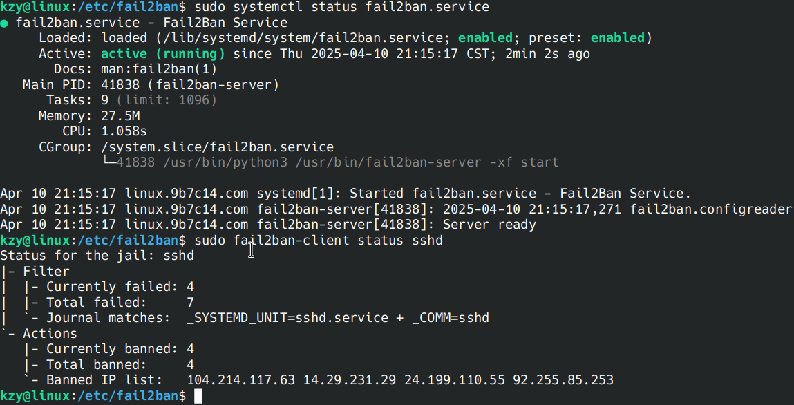 debian12上fail2ban启动失败解决办法